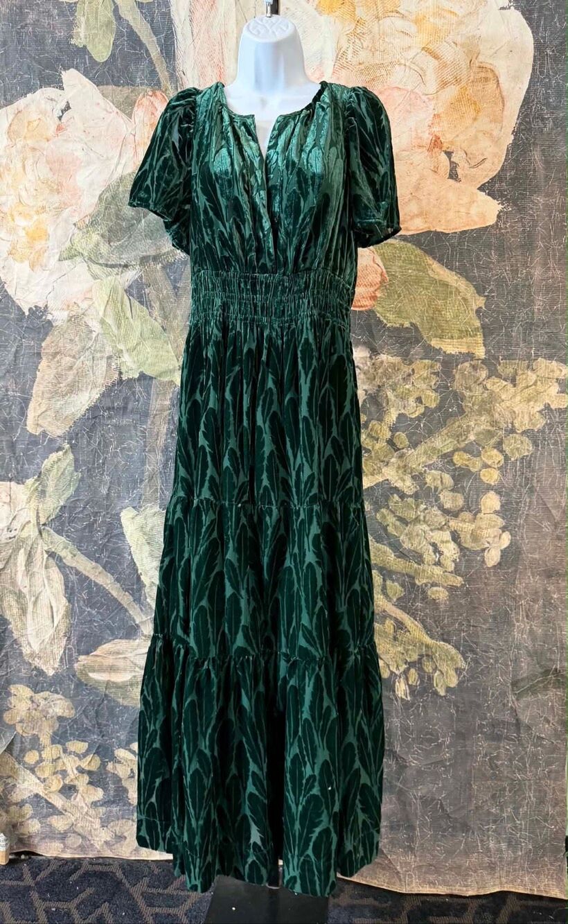 New Anthropologie The Somerset Velvet Maxi Dress Size S - Picture 9 of 10